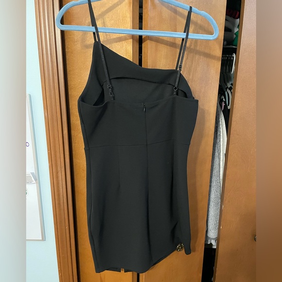 Black Spaghetti Strap Asymmetrical Dress Small - Picture 4 of 5